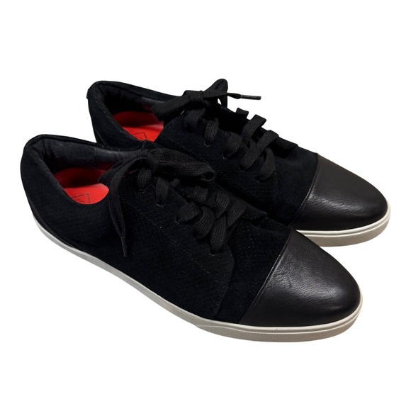 Cocktail Sneakers Shoes - Cocktail Sneakers Black Suede Leather Cap Toe‎ Lace Casual Size 9 RARE